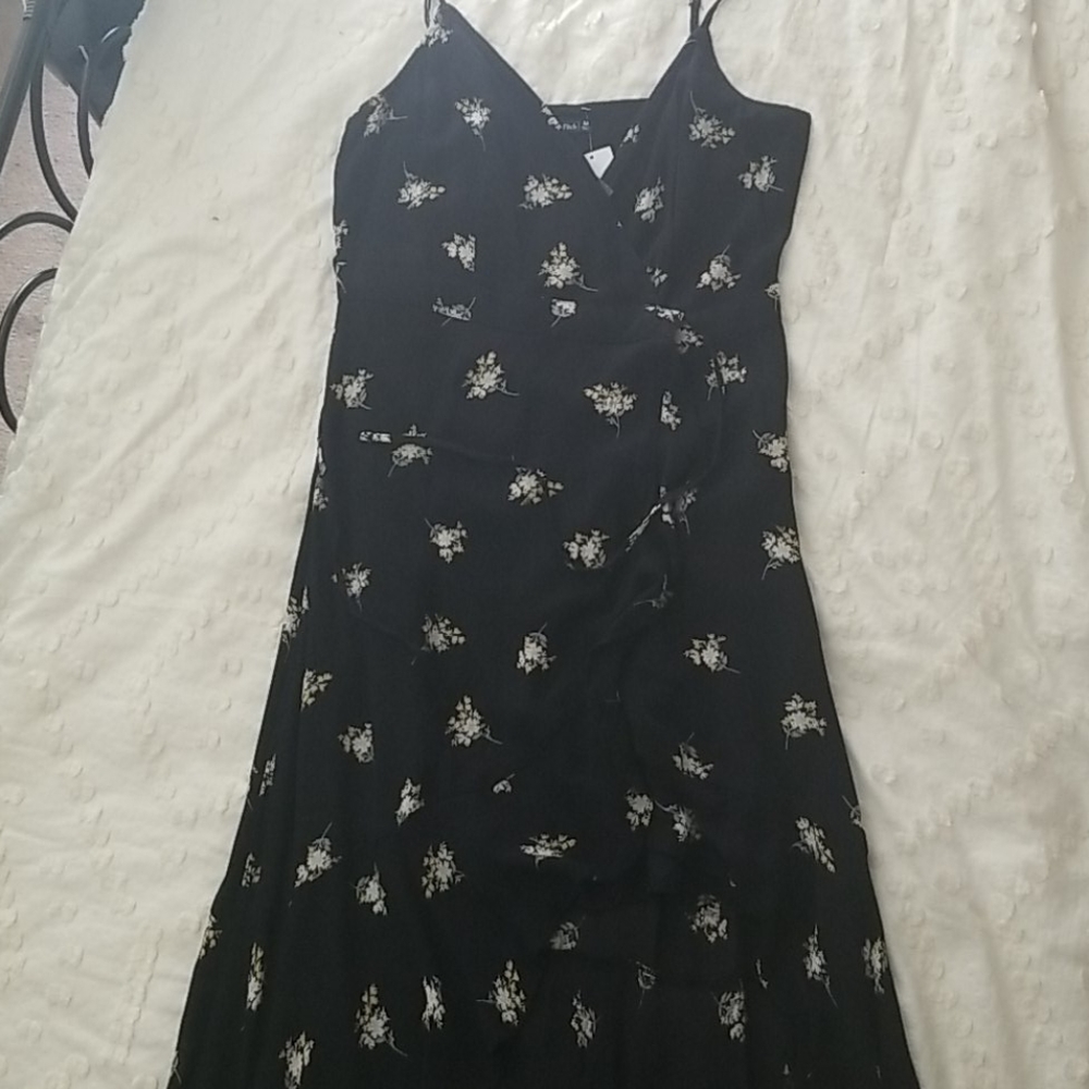 Floral Wrap Hi Low Dress